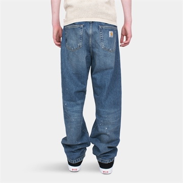 Carhartt WIP Landon Pant Blue Destroy Wash Splatter